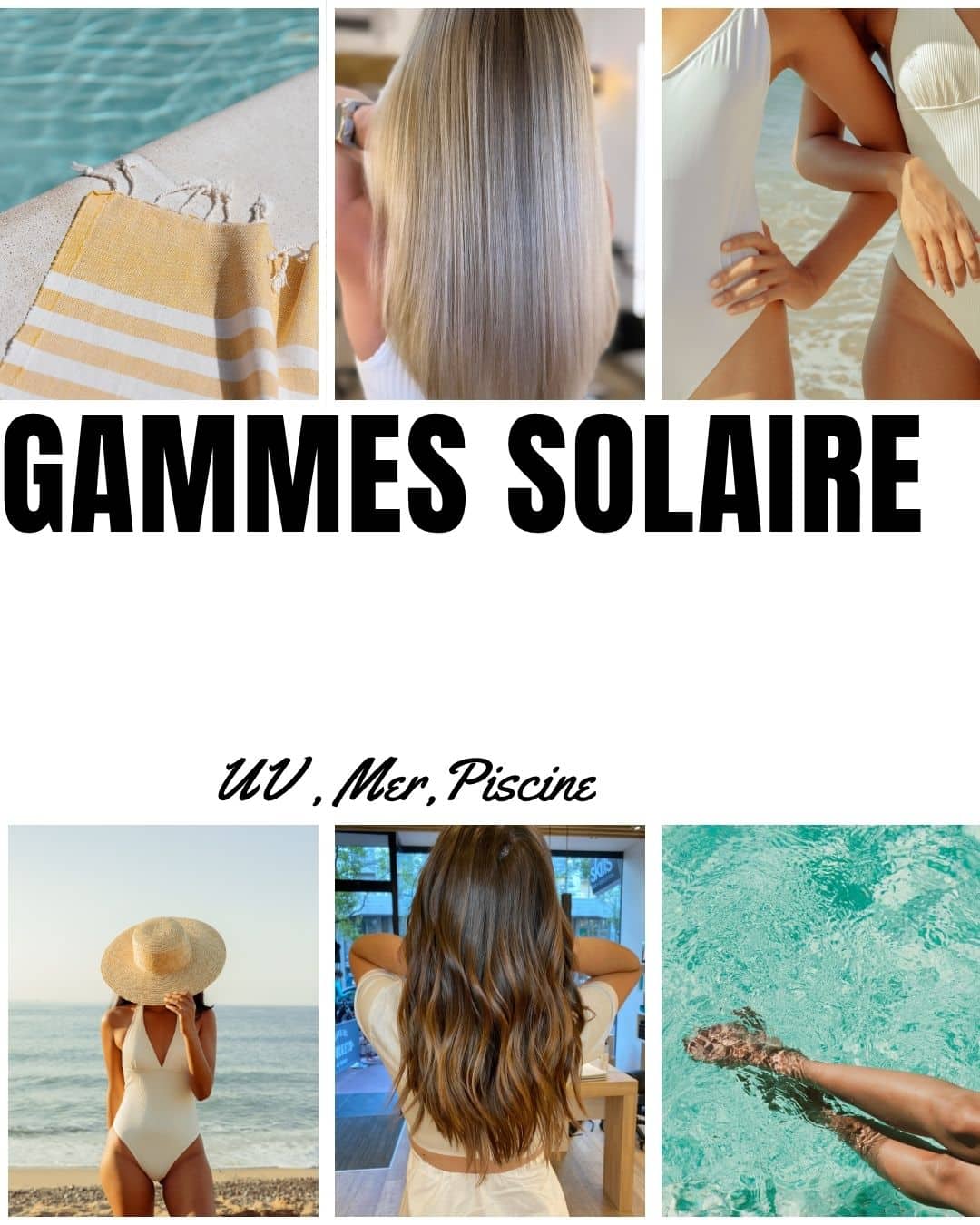 cheveux mer piscine soleil